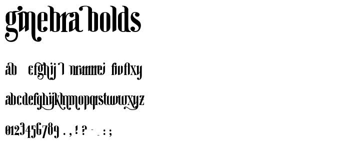 Ginebra Bolds font
